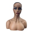 thumbnail image 1 of Milaget Female Mannequin Head Display Model Makeup Realistic for Eyeglasses Hat Shop Brown, 1 of 9