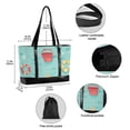 thumbnail image 2 of FORMRS Canvas Laptop Tote Bag for Women with 15.6" Computer Compartments Shoulder Handbag, Blue Beach Pattern, 2 of 7