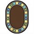 thumbnail image 2 of Joy Carpets 1786CC-02 Alphabet Spots Rug 5 ft. 4 in. x 7 ft. 8 in. Oval - Earthtone, 2 of 2