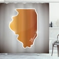 thumbnail image 1 of Ambesonne Illinois Shower Curtain, Simple State Map, 69"Wx84"L, Warm Taupe Dark Orange, 1 of 3