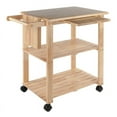 thumbnail image 2 of Pemberly Row Transitional Wood Utility Butcher Block Kitchen Cart in Natural, 2 of 9
