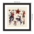 thumbnail image 5 of Kate and Laurel Framed Wall Art Print Vintage Rodeo Illustration by Corinna Buchholz of Piddix, 36 x 36, Manhattan Black Frame, Vintage, Americana Art for Wall Decor, 5 of 8
