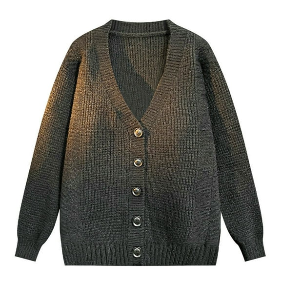 JTieacloth Knitted Pullover Sweaters Mens Fashion Leisure Solid Wool Knitting Versatile Stand Long Sleeve Long Style Cardigan Coat(Black)