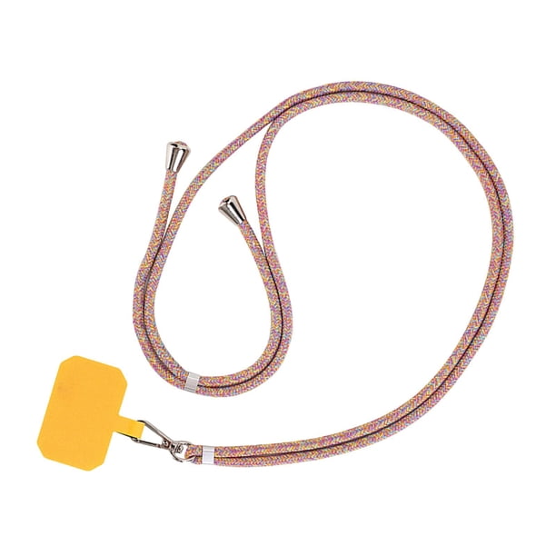 Correa para el cuello con longitud ajustable para smartphone, accesorio universal AmarilloAmarillo Arco Iris