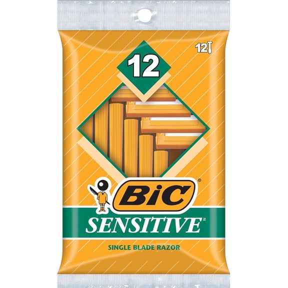 2 Pack - BIC Sensitive Shaver Disposable Razor 12 ea