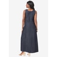 thumbnail image 2 of Jessica London Women's Plus Size Petite Denim Maxi Dress, 2 of 3