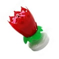 thumbnail image 3 of Cake Candle Birthday Cake Flower Music Candle Rotating Flower Shaped Cake Decoration  Red, 3 of 9