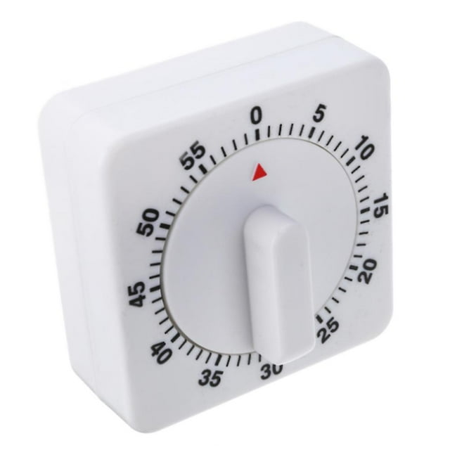 Temporizador cuadrado pequeño de cocina, temporizador mecánico de 60 minutos, temporizador compatible con cocinar, hornear, deportes, estudiar, etc. Afortunado Sencillez