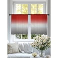 thumbnail image 4 of Red Gray Ombre Sheer Curtains 45 Inch Length 2 Panels Set for Living Room/Bedroom, Modern Gradient Abstract Art Semi Curtain Sheers Drapes Rod Pocket Curtains Window Treatment Set 52''x45''x2, 4 of 7