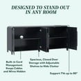 thumbnail image 3 of Modern Curved 70" Buffet Sideboard and TV Stand for up to 80" TV Black, 3 of 16