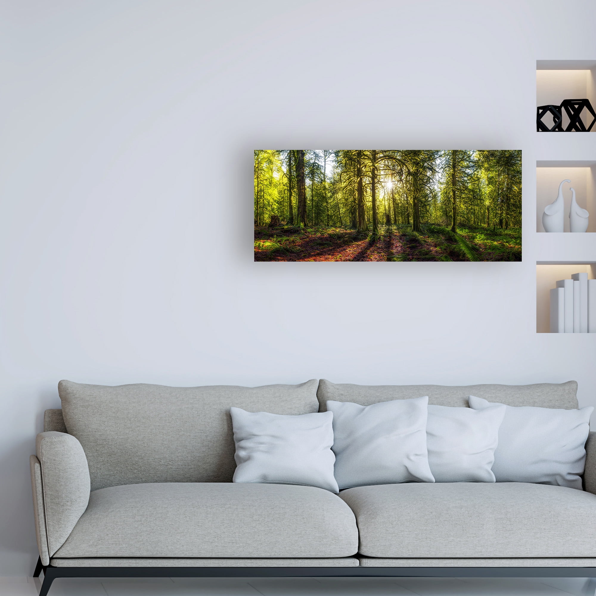 Trademark Fine Art 'Golden Forest Under Sunset' Canvas Art by Vladimir Kostk
