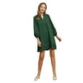 thumbnail image 5 of Textured Babydoll Dress with Leopard Trim, 5 of 5