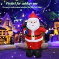thumbnail image 3 of Inflatable Cartoon Giant Snowman with LED Light for  Garden Party Decor, 3 of 9