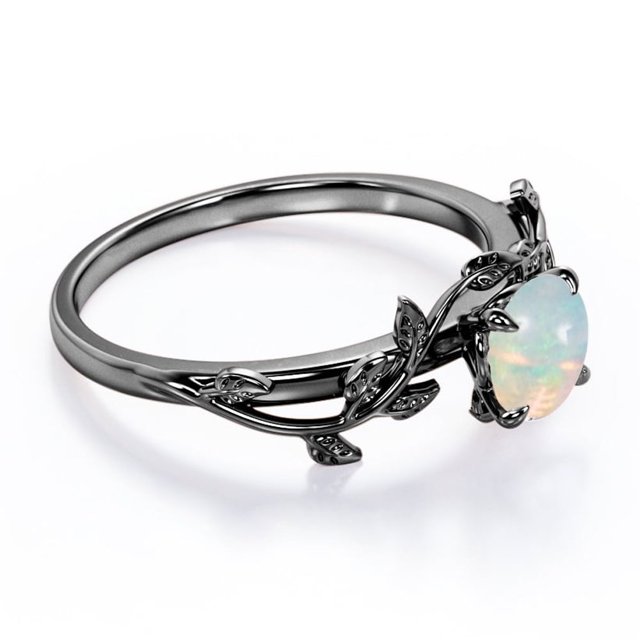 JeenMata Anillo de Compromiso con Solitario de Moissanita de Corte Princesa de 1 Quilate con Certificación Engastado en Garras en Baño de Oro Rosa de 18 K sobre Plata