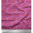 thumbnail image 1 of Soimoi Tissu en Rayonne Violet Tissu Imprimé Damas Filigrane au Mètre 56 Pouces de Large, 1 of 3