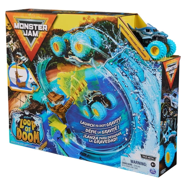 Monster Jam, Megalodon Loop of Doom Stunt Playset with Exclusive 1