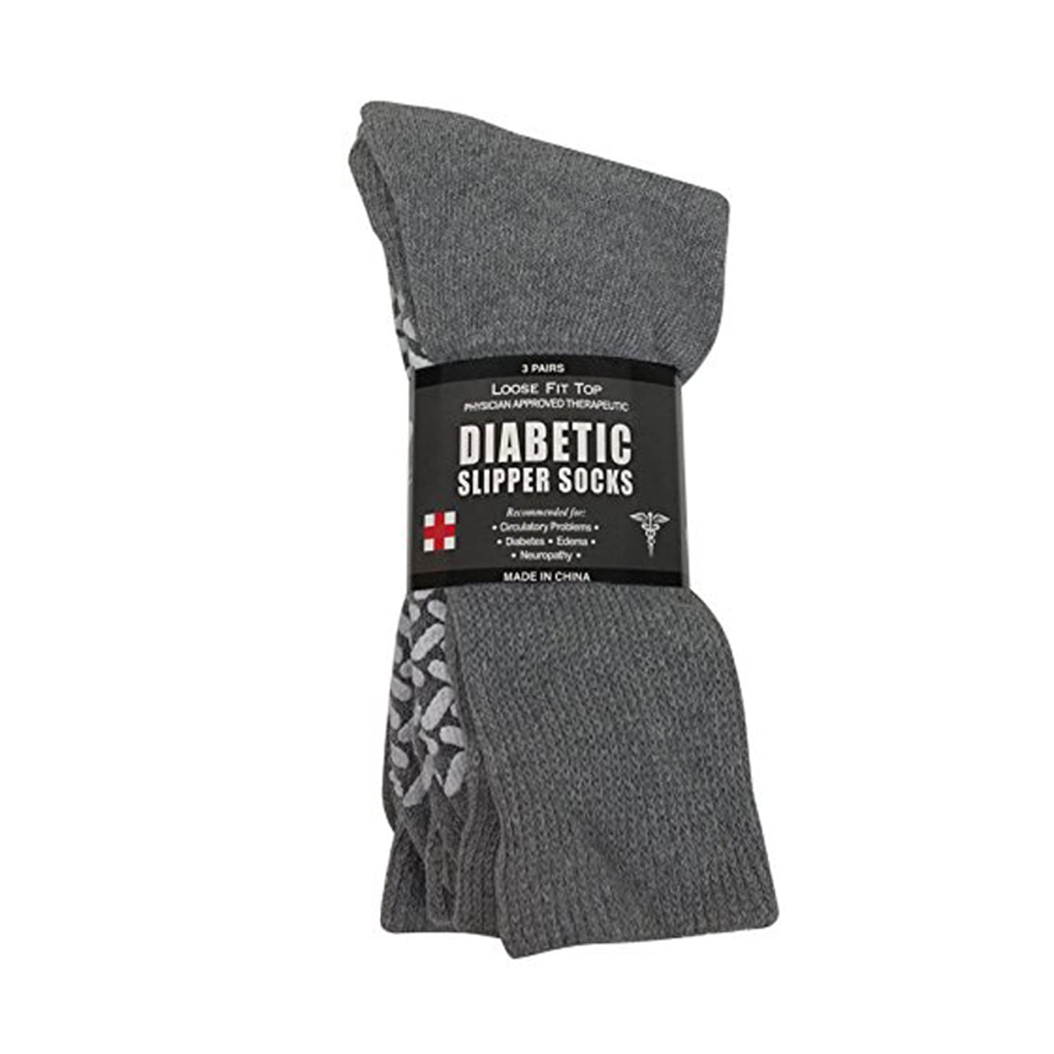 Personal Touch Diabetic Socks Unisex Non Skid Hospital Loose Fitting