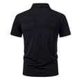 thumbnail image 6 of FRSASU Men's Polo Shirts Short Sleeve Casual Classic Solid Summer Collared Golf Shirts with Pocket Black, 6 of 9