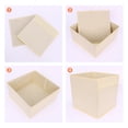 thumbnail image 3 of Unique Bargains Fabric Storage Cube Storage Bin Storage Basket Apricot 12*12*6in, 3 of 6