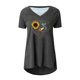 thumbnail image 4 of Pntutb Mujer Casual Tallas grandes Impresión Cuello en V Manga corta Camiseta larga Blusa top Pntutb Pntutb-5857, 4 of 5