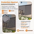 thumbnail image 7 of 4x9 FT Lean-to Metal Storage Shed with Windows & Ventilation, Single Door Outdoor Garden Tool Shed, Waterproof Sloping Roof for Backyard, Patio Gray, 7 of 7