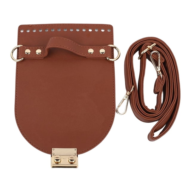 lionlar Sac en Cuir PU DIY Tricotage Bandoulière Réglable Housse de Sac Rouge