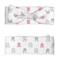 thumbnail image 4 of Balery Girl Rabbit Pattern Baby Headbands Hairbands Hair Bow Elastics for Baby Girls Newborn Infant Toddlers Kids, 4 of 4