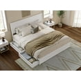 thumbnail image 5 of AFI Casanova King Solid Wood Platform Bed with Panel Footboard and Storage Drawers, White, 5 of 15