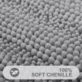 thumbnail image 4 of Alfombra de baño de chenilla a rayas, alfombras de baño extra gruesas y absorbentes, alfombra de baño de felpa suave antideslizante, se puede lavar a máquina, alfombrillas de baño para bañera, ducha, 4 of 8