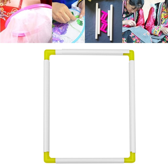 FONDOTIN 1Pc Plastic Embroidery Frame Clip Tool for Quilting Cross Stitch Needlepoint with Multi Color