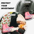 thumbnail image 3 of Funny Grape Pink BackSeat Car Organiser, Waterproof Scratchproof Car Seat Protector with Pocket for Kids Dogs Pets, Kick Mat Back Seat Protector, 2 Pack Back Seat Cover, 3 of 5