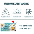 thumbnail image 5 of Vintage Spring Floral Mailbox Cover Magnetic Standard Size 25x21 Inch Daisy Flowers Mailbox Cover Spring Holiday Mailbox Cover Decorations Teal Mailbox Wrap Post Letter Box Cover for Outside, 5 of 6