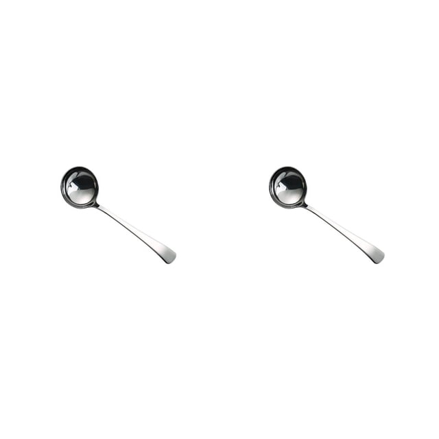 Wosthever Cucharas de café y té de acero inoxidable con mango largo, cuchara para postre de arroz, utensilios de cocina, cubiertos, de Cuchara sopera 2piezas
