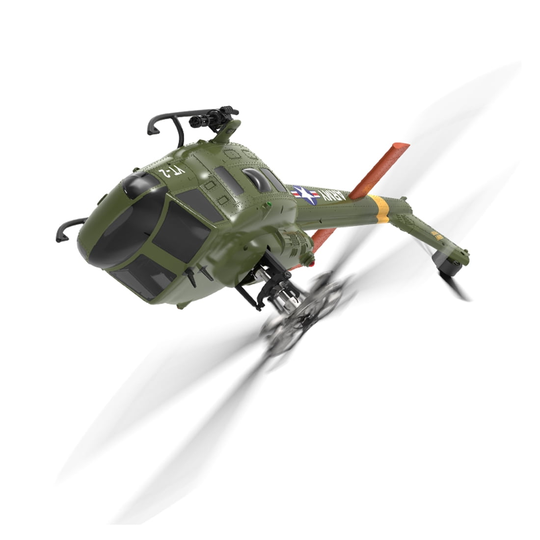 F07-V 6CH RC Helicopter, Flybarless UH-1 Huey Scale Model, 3D/6G Dual Mode Brushless Helicopter with Gyro Stabilization for Adults