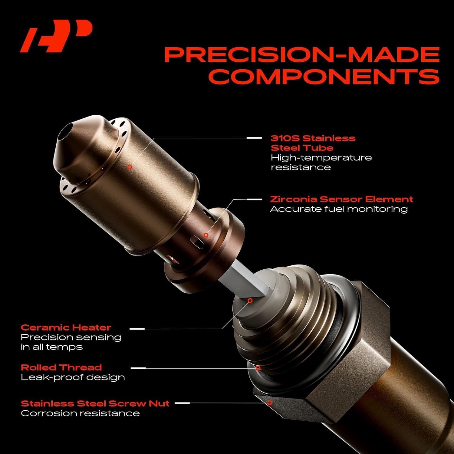 A-Premium O2 Oxygen Sensor Compatible with Ford Edge 2016-2021, Escape 2017-2022, Explorer 2016-2022, Focus 2015-2018, Fusion, Taurus, Bronco Sport & Lincoln MKC 2017-2019, MKT, MKZ, Downstream