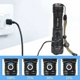 thumbnail image 4 of Linterna de antorcha, ultra potente, recargable por USB, LED de 3000 lúmenes, CREE XHP50, lámpara de antorcha, 5 modos IP65 impermeable militar con zoom para acampar y hacer senderismo (batería recarg, 4 of 5