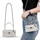 thumbnail image 1 of Funda tipo billetera para iPhone 14 Pro Max, funda tipo bandolera con correa para el cuello, bonita funda tipo cartera con tapa para tarjetas de crédito, funda de silicona suave para niñas, bolso de m, 1 of 5