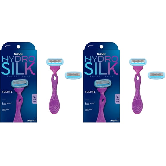 Razor Schick Hydro Silk para mujer con 2 recambios de cuchillas (x2)