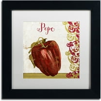 Trademark Fine Art "Cucina Italiana Vii" Canvas Art by Color Bakery White Matte, Black Frame