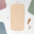 thumbnail image 4 of Comfy Cubs Muslin Burp Cloths - Large 100% Cotton, 6 Layers (Cream, 6-Pack, 20"X10"), 4 of 7