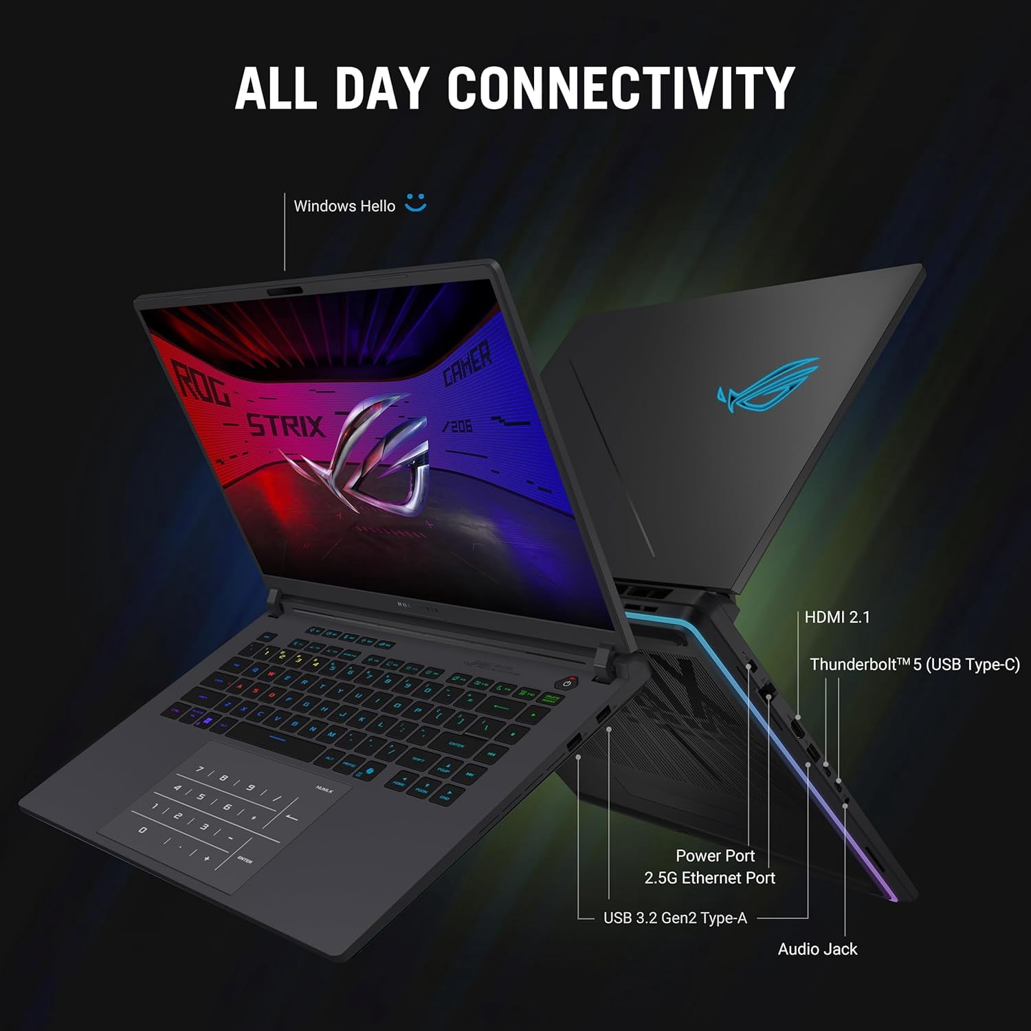 ASUS ROG Strix G16 (2025) Gaming Desktop Computer, Intel Core Ultra 9, 32GB DDR5 RAM, 1TB SSD
