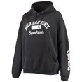 thumbnail image 2 of Women's Pressbox Black Michigan State Spartans Rock n Roll Super Oversized Pullover Hoodie, 2 of 3