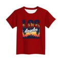 thumbnail image 4 of EGNMCR T-shirt Imprimé à Manches Courtes pour Enfants Col Rond Manches Courtes Décontracté Polyvalent pour Filles Haut en polyester, 4 of 5