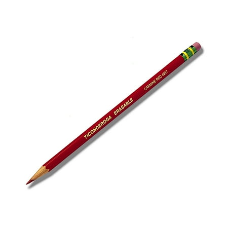 Dixon Ticonderoga Company  Erasable Colored Pencils, 4/CD, Red