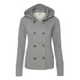 thumbnail image 1 of ITC PRM350PC Women's Heavy Fleece Pea Coat - Gunmetal Heather - X-Large, 1 of 2