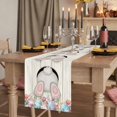 thumbnail image 2 of Table Runners 90 Inches Long Dress Scarves, Easter Bunny Farmhouse Coffee/Dining/Kitchen Table Runner for Living Room, Colorful Eggs Cute Rabbit Grey Country Wooden 13x90 Inch, 2 of 9