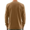 thumbnail image 3 of Hearthz Long Sleeve Henley Shirts for Men Fall 3-Button Solid Color Gym Shirts Men Round Neck Sports Baseball Jerseys T Shirts, 3 of 7