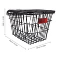 thumbnail image 2 of Luxshiny 1 Set Rear Bike Basket Steel Storage For Outdoor Adventures Back to School, 2 of 8