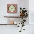 thumbnail image 4 of Infinity Instruments Square Retro Wall Clock, Terracotta, 9.25", 4 of 7