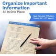 thumbnail image 2 of File Folder Notepad - Pack of 72-9.5 x 12.5 Inch Notebook Organizer Folders for Filing, Document, and Clipboard Organization - Cream, 2 of 7